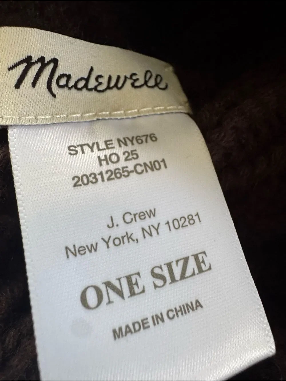 Madewell Chunky Cable-Stitch Beanie in brown